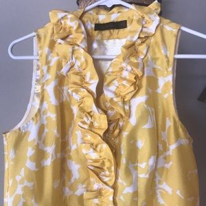 The Limited yellow / white flower cocktail dress.
